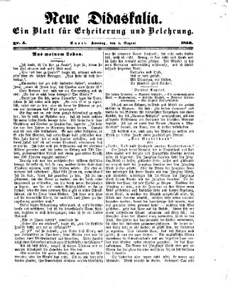 Neue Didaskalia (Pfälzer) Sonntag 3. August 1856