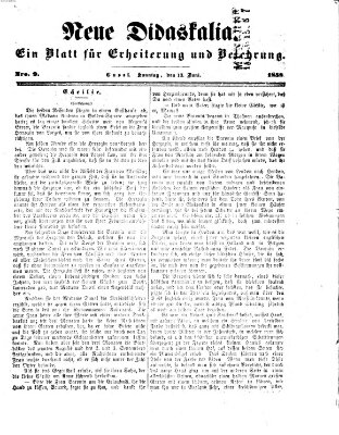 Neue Didaskalia (Pfälzer) Sonntag 13. Juni 1858