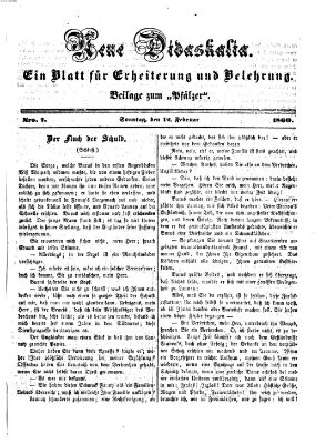 Neue Didaskalia (Pfälzer) Sonntag 12. Februar 1860