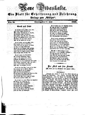Neue Didaskalia (Pfälzer) Sonntag 17. Juni 1860