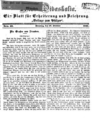 Neue Didaskalia (Pfälzer) Sonntag 27. Oktober 1861