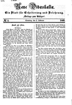Neue Didaskalia (Pfälzer) Sonntag 2. Februar 1862