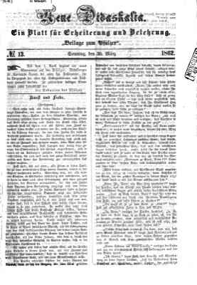 Neue Didaskalia (Pfälzer) Sonntag 30. März 1862