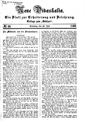Neue Didaskalia (Pfälzer) Sonntag 26. Juli 1863