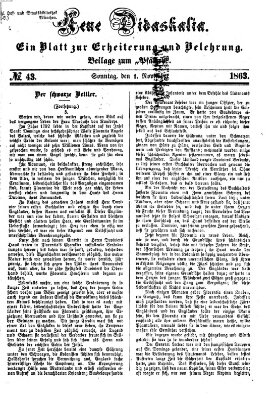 Neue Didaskalia (Pfälzer) Sonntag 1. November 1863