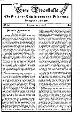 Neue Didaskalia (Pfälzer) Sonntag 3. April 1864