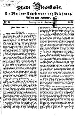 Neue Didaskalia (Pfälzer) Sonntag 25. September 1864
