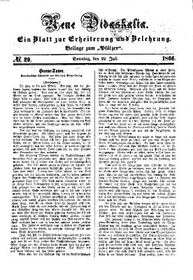 Neue Didaskalia (Pfälzer) Sonntag 22. Juli 1866