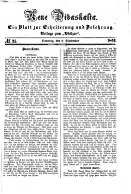 Neue Didaskalia (Pfälzer) Sonntag 2. September 1866