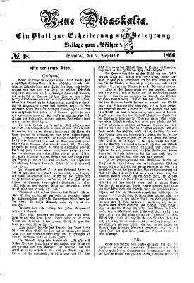 Neue Didaskalia (Pfälzer) Sonntag 2. Dezember 1866