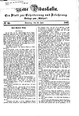 Neue Didaskalia (Pfälzer) Sonntag 28. Juli 1867