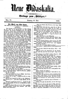 Neue Didaskalia (Pfälzer) Sonntag 16. Mai 1869