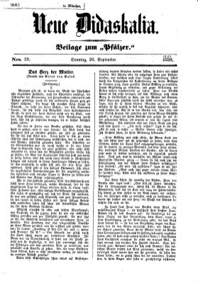 Neue Didaskalia (Pfälzer) Sonntag 26. September 1869
