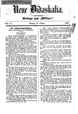 Neue Didaskalia (Pfälzer) Sonntag 10. Oktober 1869