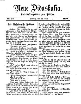 Neue Didaskalia (Pfälzer) Sonntag 22. Mai 1870