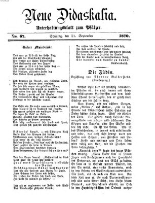 Neue Didaskalia (Pfälzer) Sonntag 11. September 1870