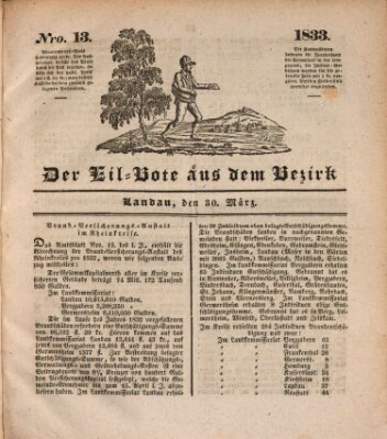 Der Eil-Bote aus dem Bezirk (Der Eilbote) Samstag 30. März 1833