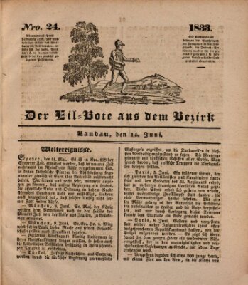 Der Eil-Bote aus dem Bezirk (Der Eilbote) Samstag 15. Juni 1833