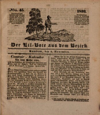 Der Eil-Bote aus dem Bezirk (Der Eilbote) Samstag 9. November 1833