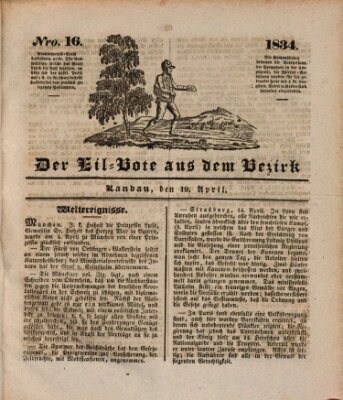 Der Eil-Bote aus dem Bezirk (Der Eilbote) Samstag 19. April 1834