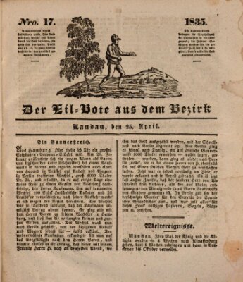 Der Eil-Bote aus dem Bezirk (Der Eilbote) Samstag 25. April 1835