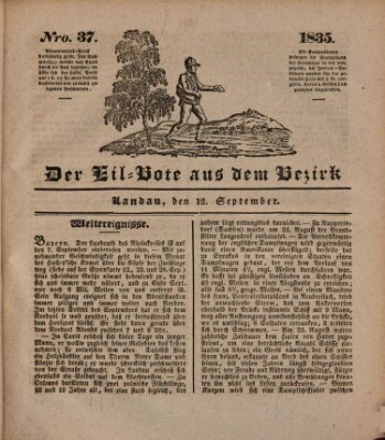 Der Eil-Bote aus dem Bezirk (Der Eilbote) Samstag 12. September 1835
