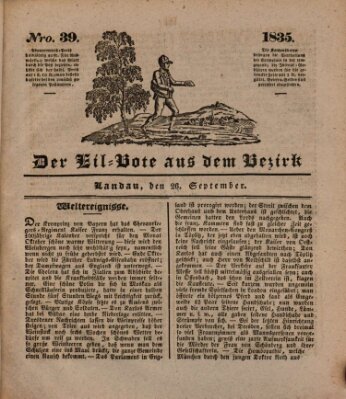 Der Eil-Bote aus dem Bezirk (Der Eilbote) Samstag 26. September 1835