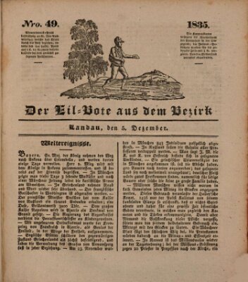 Der Eil-Bote aus dem Bezirk (Der Eilbote) Samstag 5. Dezember 1835