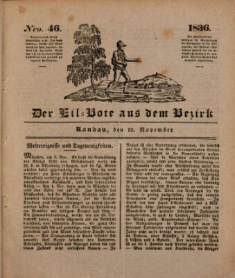 Der Eil-Bote aus dem Bezirk (Der Eilbote) Samstag 12. November 1836