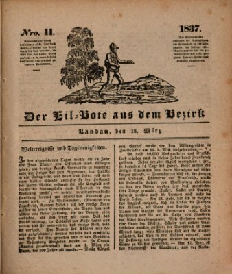Der Eil-Bote aus dem Bezirk (Der Eilbote) Samstag 18. März 1837