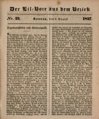 Der Eil-Bote aus dem Bezirk (Der Eilbote) Samstag 5. August 1837