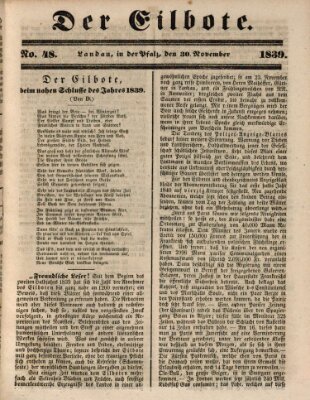 Der Eilbote Samstag 30. November 1839