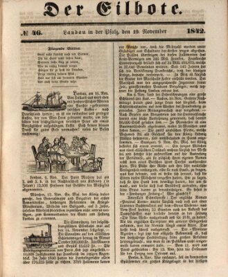 Der Eilbote Samstag 19. November 1842