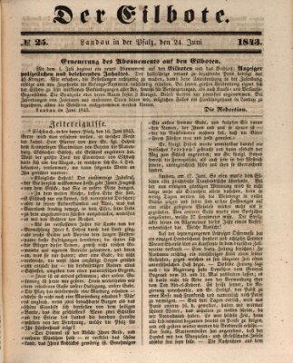 Der Eilbote Samstag 24. Juni 1843