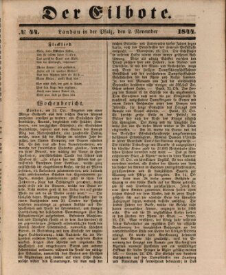 Der Eilbote Samstag 2. November 1844