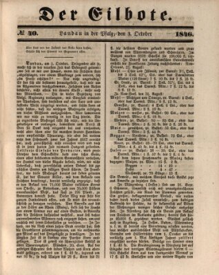 Der Eilbote Samstag 3. Oktober 1846
