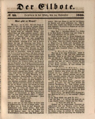 Der Eilbote Samstag 14. November 1846