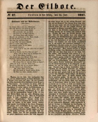 Der Eilbote Samstag 24. Juli 1847