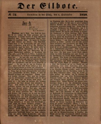 Der Eilbote Mittwoch 6. September 1848