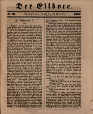 Der Eilbote Mittwoch 20. September 1848