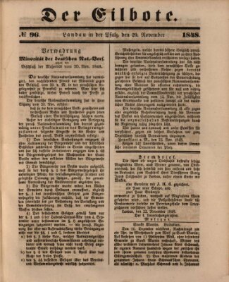 Der Eilbote Mittwoch 29. November 1848