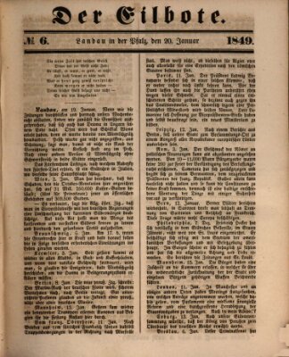 Der Eilbote Samstag 20. Januar 1849