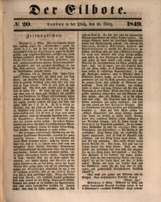 Der Eilbote Samstag 10. März 1849
