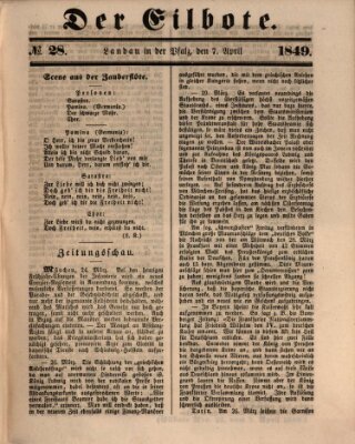 Der Eilbote Samstag 7. April 1849