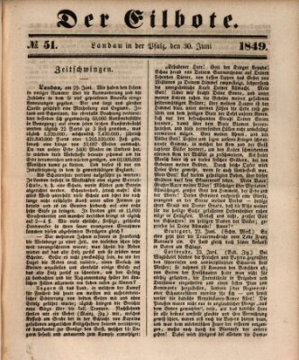 Der Eilbote Samstag 30. Juni 1849