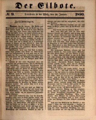 Der Eilbote Mittwoch 30. Januar 1850