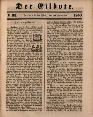 Der Eilbote Mittwoch 20. November 1850
