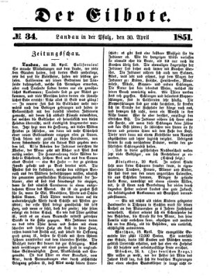 Der Eilbote Mittwoch 30. April 1851