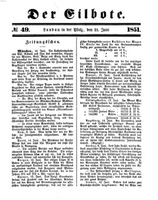 Der Eilbote Samstag 21. Juni 1851
