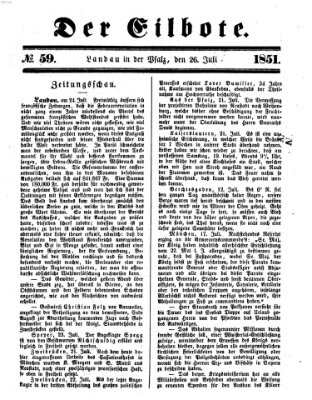 Der Eilbote Samstag 26. Juli 1851